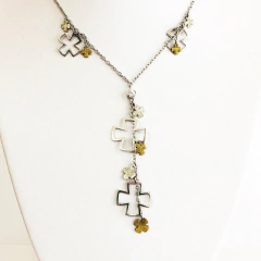 COLLAR ITALIANO MORELATTO plata y oro J253
