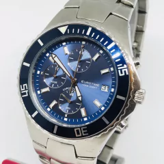 RELOJ EUROTIME CABALLERO CRONOGRAFO SUMERGIBLE AZUL 11/1024.44 - comprar online