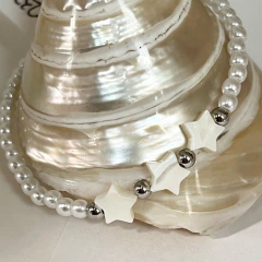 PULSERA PERLAS Y ESTRELLAS DE NACAR K2335 - comprar online