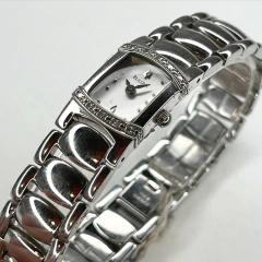 BULOVA DAMA RECTANGULAR ACERO Y CRISTALES 96R06