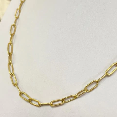 CADENA FORCET ALARGADO ACERO ENCHAPADA EN ORO - comprar online