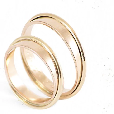 ALIANZAS COMBINADAS EN ORO CON HILO DE ORO BLANCO