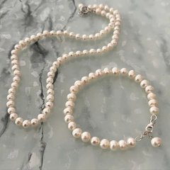 PULSERA PERLAS NATURALES DE RIO 6MM K1292 - comprar online