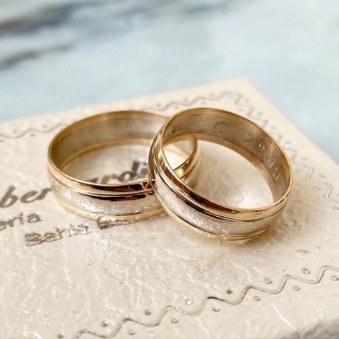 ALIANZAS COMBINADAS ORO Y BLANCO