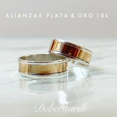 ALIANZAS ANCHAS EN PLATA Y ORO 18 K HECHAS A MANO