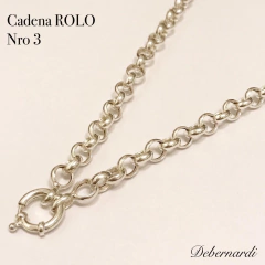 CADENA ROLO PLATA Nro 3 cod: K2266