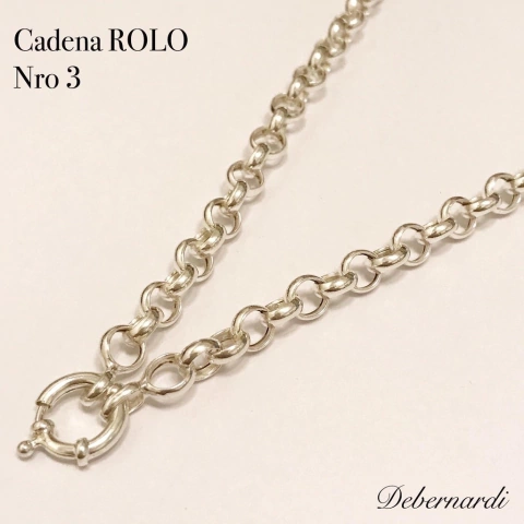 CADENA ROLO PLATA 925 Nro 3 cod: K2266