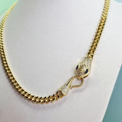 COLLAR ENCHAPADO EN ORO MODELO SERPIENTE 4955 en internet