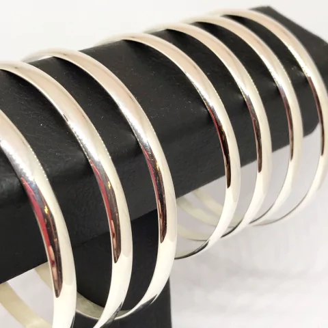 ESCLAVA 1/2 CAÑA HECHAS A MANO 12/14 Gs. PLATA 925 4950