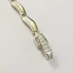HERMOSA PULSERA DE PLATA Y NACAR COD: 5106 - tienda online