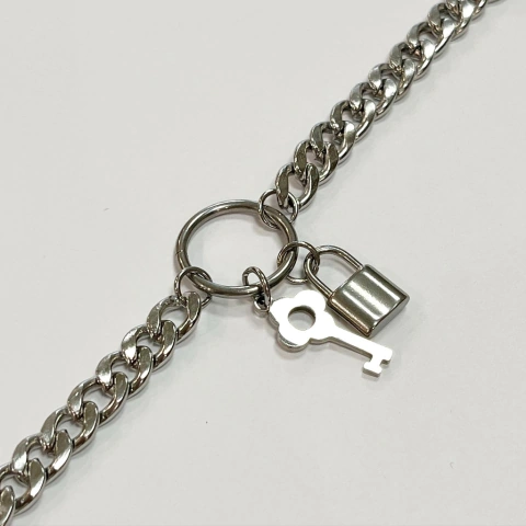 PULSERA ACERO CANDADO Y LLAVE K1283