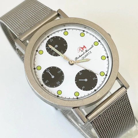 RELOJ PROMOCION MALLA TEJIDA ACERO SIMIL CRONO R102