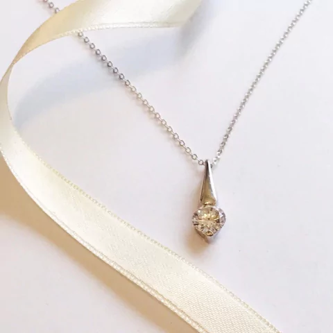 CADENA Y COLGANTE CUBIC PLATA ITALIANA 9675