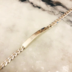 PULSERA PLATA IDENTIDAD PARA GRABAR J917