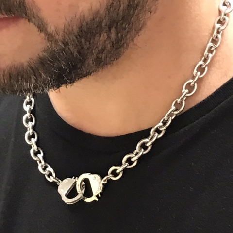 CADENA ACERO ITALIANO CON ESPOSAS T724 UNISEX