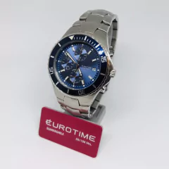 RELOJ EUROTIME CABALLERO CRONOGRAFO SUMERGIBLE AZUL 11/1024.44 - tienda online