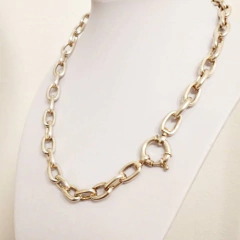 CADENA COLLAR ESTILO TIFFANY EN PLATA 925 ESLABON OVAL 9861