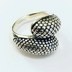 ANILLO DE PLATA INFLADO TIPO PELLIZCO 4232 - comprar online