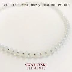 COLLAR SWAROVSKI CRISTALES BICONICOS COLOR NATURAL 5940
