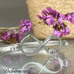 PULSERA ESCLAVA AMOR INFINITO PLATA Y ORO (AMOR / LOVE) - comprar online