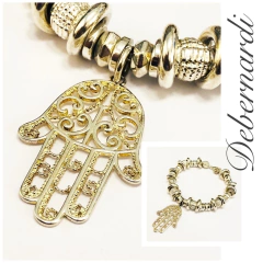 PULSERA MANO DE FATIMA ACERO BLANCO ITALIANA 3410