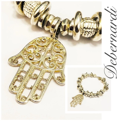 PULSERA MANO DE FATIMA ACERO BLANCO ITALIANA 3410