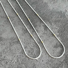 CADENA PLATA CON DETALLES ORO K1753