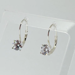 AROS PLATA SWAROVSKI CON BRISURA