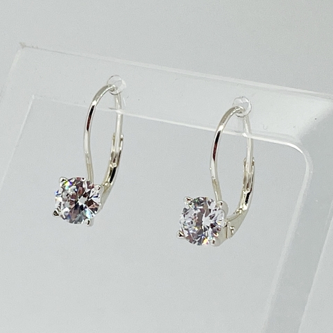 AROS PLATA SWAROVSKI CON BRISURA