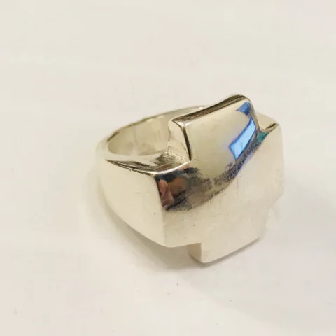 ANILLO CRUZ DEL EQUILIBRIO ACERO BLANCO J1234