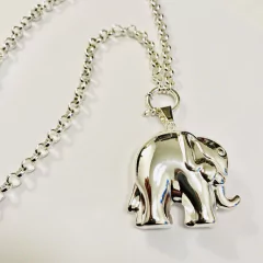 COLGANTE DE ACERO BLANCO, ELEFANTE COD: 5551