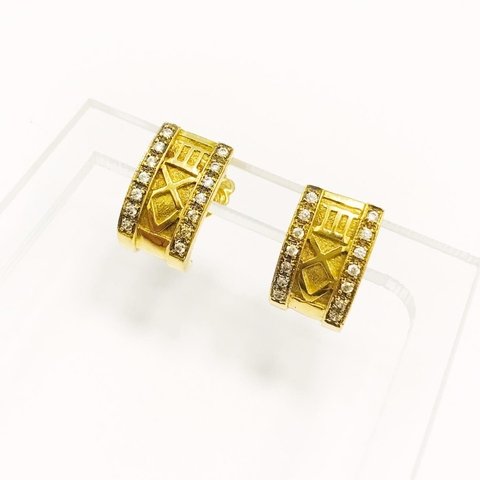 AROS ESTILO TIFFANY CON NUMEROS ROMANOS ORO 18 K