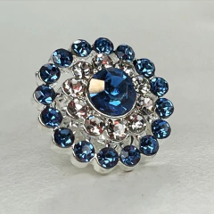 ESCARAPELA CON PIEDRAS FANTASIA REDONDA TIPO 2998PIN