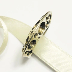 ANILLO PLATA CIRCULOS J876 - comprar online