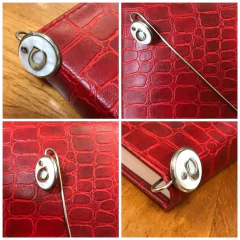 SEÑALADOR DE LIBROS ALPACA Y NACAR CON INICIAL HECHO A MANO 7845 - comprar online