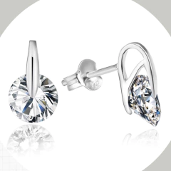 Aros de plata y cristales swarovski - comprar online