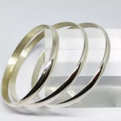 ESCLAVA 1/2 CAÑA HECHAS A MANO 12/14 Gs. PLATA 925 4950 - comprar online