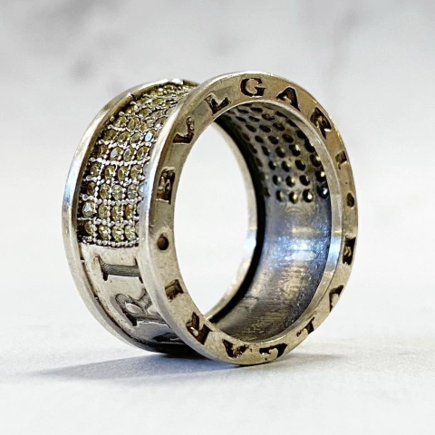 ANILLO ESTILO BVG CON TOPACIOS EN PLATA 10281