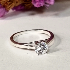 ANILLO PLATA ESTILO SOLITARIO CON CUBIC K2029