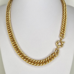 GARGANTILLA ITALIANA GROUMET ACERO GOLD ENCHAPADO ORO 18K 9899 - comprar online