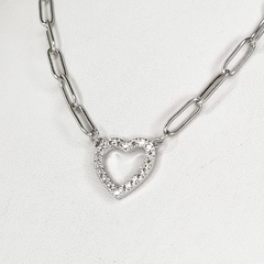 CADENA Y DIJE ARMADO COLLAR CUORE ACERO OUTLET K2340 - comprar online