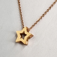 CADENA Y COLGANTE ESTRELLA ENCHAPADO ROSE COD K2712 - comprar online