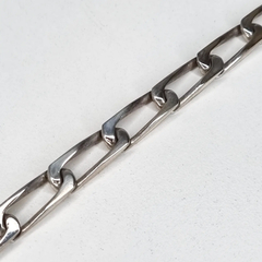 PULSERA PLATA UNISEX GRUMET ALARGADO 21 CM LARGO cod 10260 - comprar online