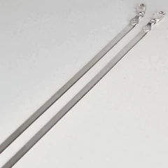 PULSERA PLATA ESPEJITO O VIVORITA PLANA PLATA ITALANA COD K2752