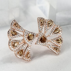 ANILLO PLATA ROSE ABANICO CON TOPACIOS 3701 - comprar online