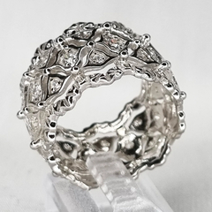 ANILLO SIN FIN PLATA CALADO CON CUBICS ITALIA 3403 en internet