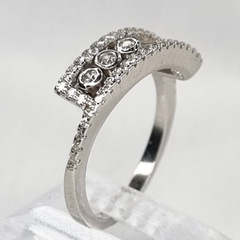 ANILLO DE AUTOR PLATA Y CUBICS 3421 - comprar online