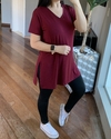 Camiseta Alongada Vestleg Marsala GOLA V