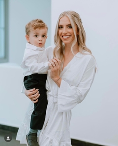 Batas 4 Kimonos De Novia - Ajuar De Bodas - Pack Especial Influencer Jus Rolon Es para La Novia Y Damas De Honor de Seda Rosa viejo con volados - comprar online