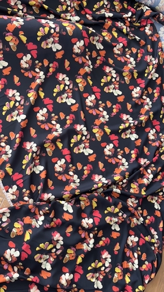 Kimono con Mangas Japonesas de Crepe Estampado VERANO 2025 Negro - tienda online